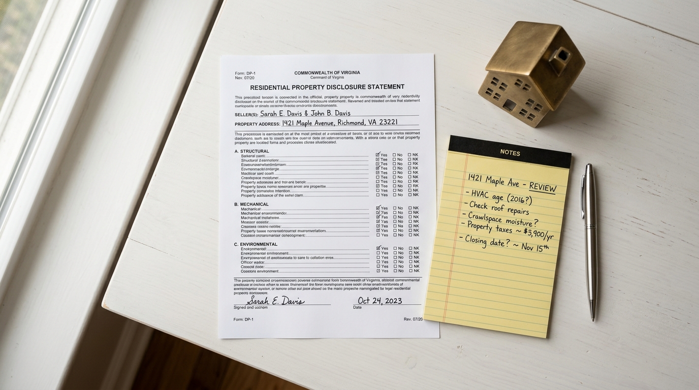 HOA Disclosures and Other Special Forms in Virginia
