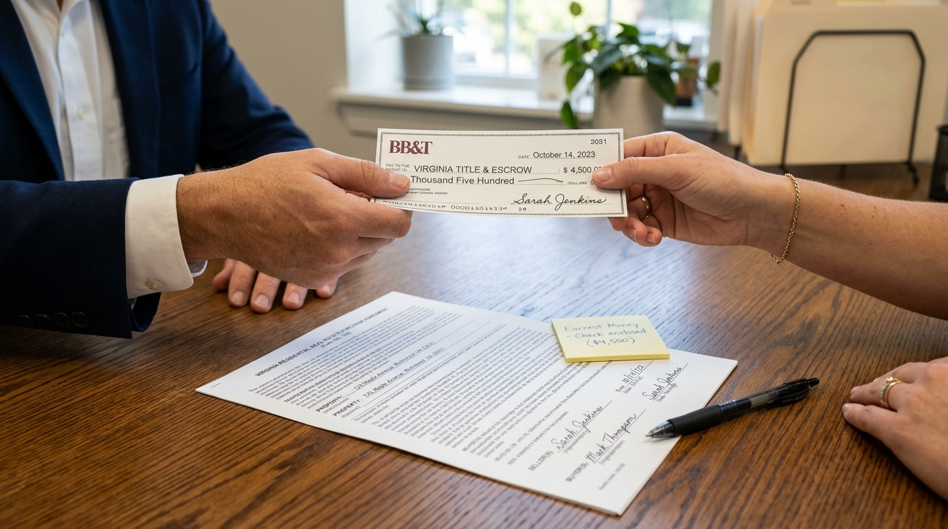 How Much Earnest Money Should a Virginia Seller Expect