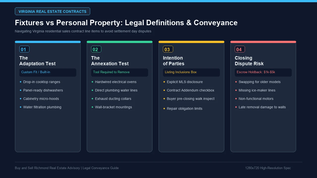 Fixtures vs Personal Property: Legal Definitions & Conveyance